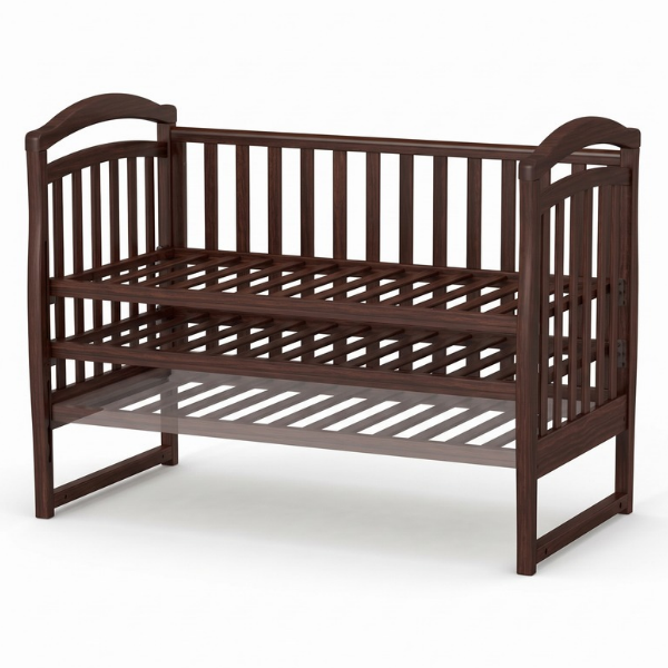 Dětská postýlka Rinbo Gekko Kids 120x60. Tmavý ořech